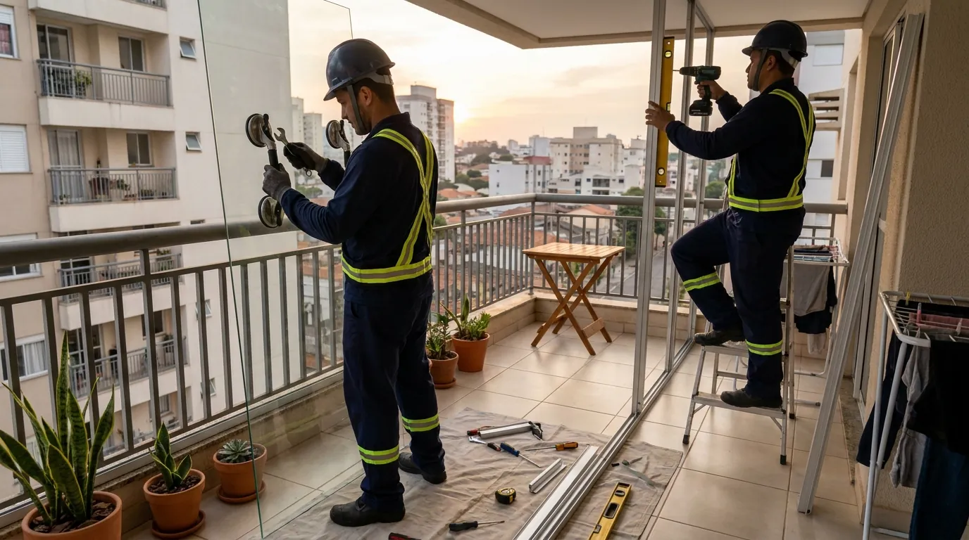 Envidraçamento de Sacada em Uberaba‑MG